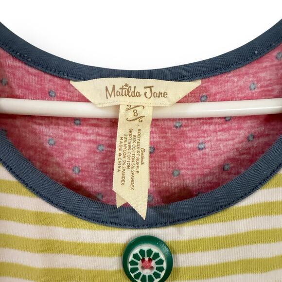 Matilda Jane Make Believe Put on a Show Cookie Dress 8 Library Book Pants 6 - Picture 3 of 15